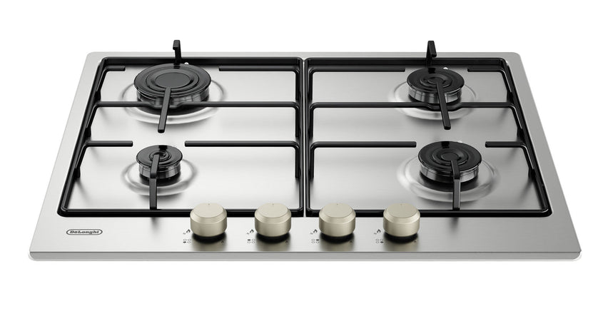 De'Longhi YLG 60 F Piano Cottura a Gas 60cm Inox 4 Fuochi Smaltate