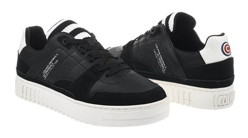 COLMAR Sneakers Uomo art. LOGAN GLOW 425 in pelle/tessuto Black/White