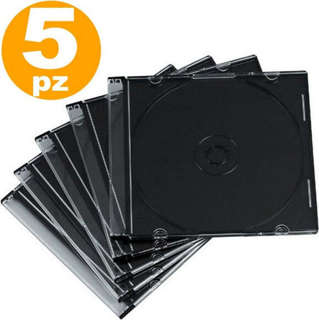 5 Custodie Slim Per Mini Cd Dvd Dvr Singolo In Plastica Trasparente Elettronica/Informatica/Accessori/Custodie supporti vergini Trade Shop italia - Napoli, Commerciovirtuoso.it