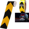 5-Metri-Nastro-Adesivo-Catarifrangente-Auto-Camion-Nero-E-Giallo-Alta-Visibilitá