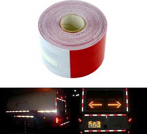 5 METRI NASTRO ADESIVO CATARIFRANGENTE AUTO CAMION ROSSO BIANCO ALTA VISIBILITÁ  Trade Shop italia - Napoli, Commerciovirtuoso.it