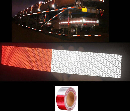 5 METRI NASTRO ADESIVO CATARIFRANGENTE AUTO CAMION ROSSO BIANCO ALTA VISIBILITÁ  Trade Shop italia - Napoli, Commerciovirtuoso.it