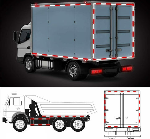 5 METRI NASTRO ADESIVO CATARIFRANGENTE AUTO CAMION ROSSO BIANCO ALTA VISIBILITÁ  Trade Shop italia - Napoli, Commerciovirtuoso.it