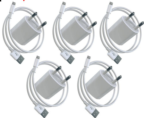 5 Pezzi Caricabatterie compatibile iPhone iPad iPod cavo USB Lightning 5V 1A Ultrapower100
