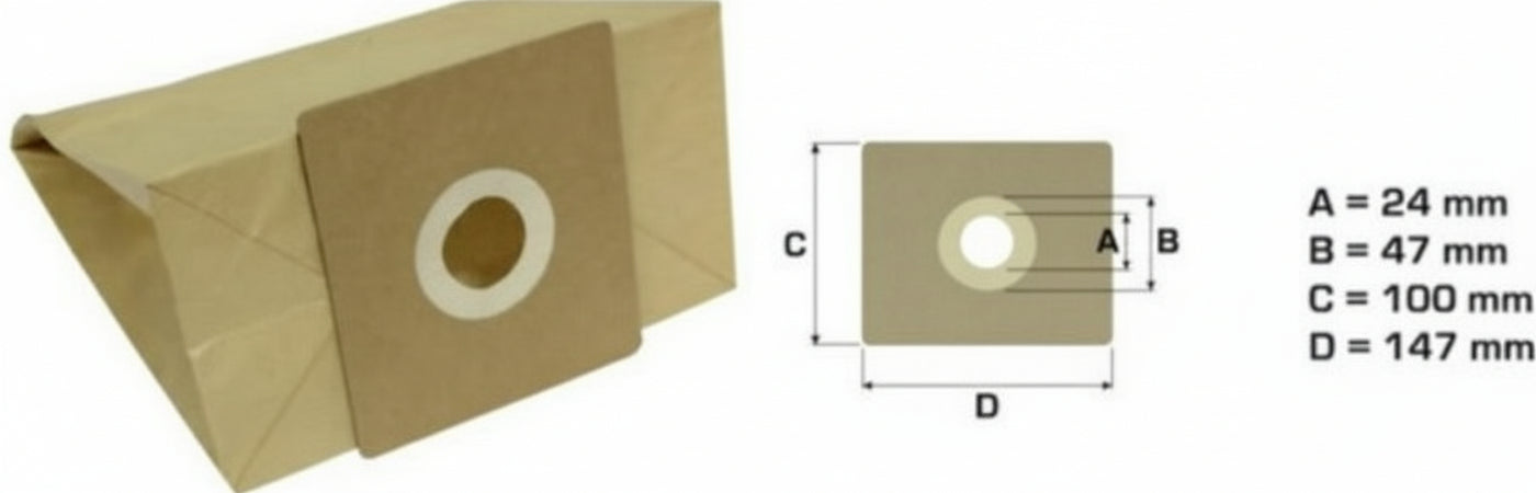 5 SACCHETTI ASPIRAPOLVERE TERMOZETA COMPACT 1300 - 3000 - STAR - PLUS - 4000RP - NS 271 Casa e cucina/Aspirapolvere e pulizia di pavimenti e finestre/Accessori per aspirapolvere/Sacchetti per aspirapolvere/Sacchetti per aspirapolvere verticale Rossi Ricambi - Venetico Marina, Commerciovirtuoso.it