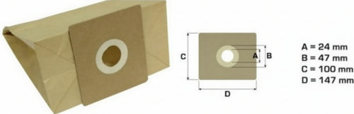 5 SACCHETTI ASPIRAPOLVERE TERMOZETA COMPACT 1300 - 3000 - STAR - PLUS - 4000RP - NS 271 Casa e cucina/Aspirapolvere e pulizia di pavimenti e finestre/Accessori per aspirapolvere/Sacchetti per aspirapolvere/Sacchetti per aspirapolvere verticale Rossi Ricambi - Venetico Marina, Commerciovirtuoso.it