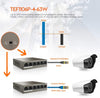 Switch Desktop 6 porte 10/100M con 4 Porte PoE 63W, TEF1106P-4-63W