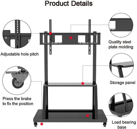 Supporto a Pavimento con Mensola per TV LCD/LED/Plasma 55-100''