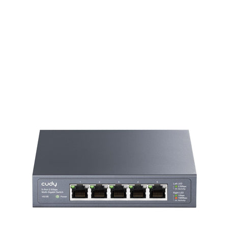 Switch con 5 Porte 2.5G Ethernet Custodia in Metallo, HS105