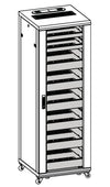 Armadio Rack 19'' 600x600 36U per Audio Video Nero
