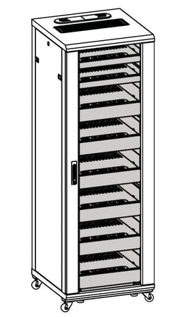 Armadio Rack 19'' 600x600 36U per Audio Video Nero