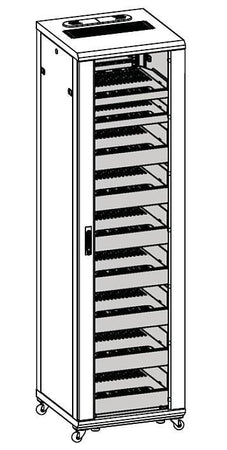 Armadio Rack 19'' 600x600 44U per Audio Video Nero