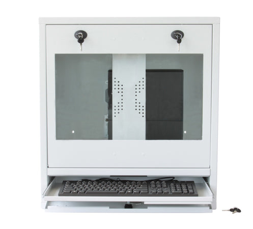 Armadio di sicurezza per PC, monitor LCD e tastiera Bianco