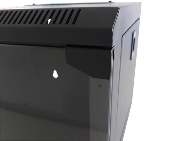 Armadio Rack 10'' a Muro 4 Unità Pannelli Asportabili Nero