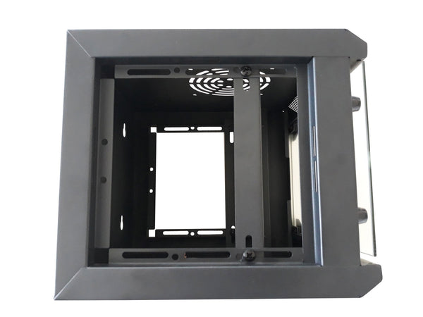 Armadio Rack 10'' a Muro 9 Unità Pannelli Asportabili Nero