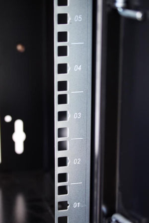 Armadio Rack 19'' a Muro 6U prof. 450 Nero Assemblato