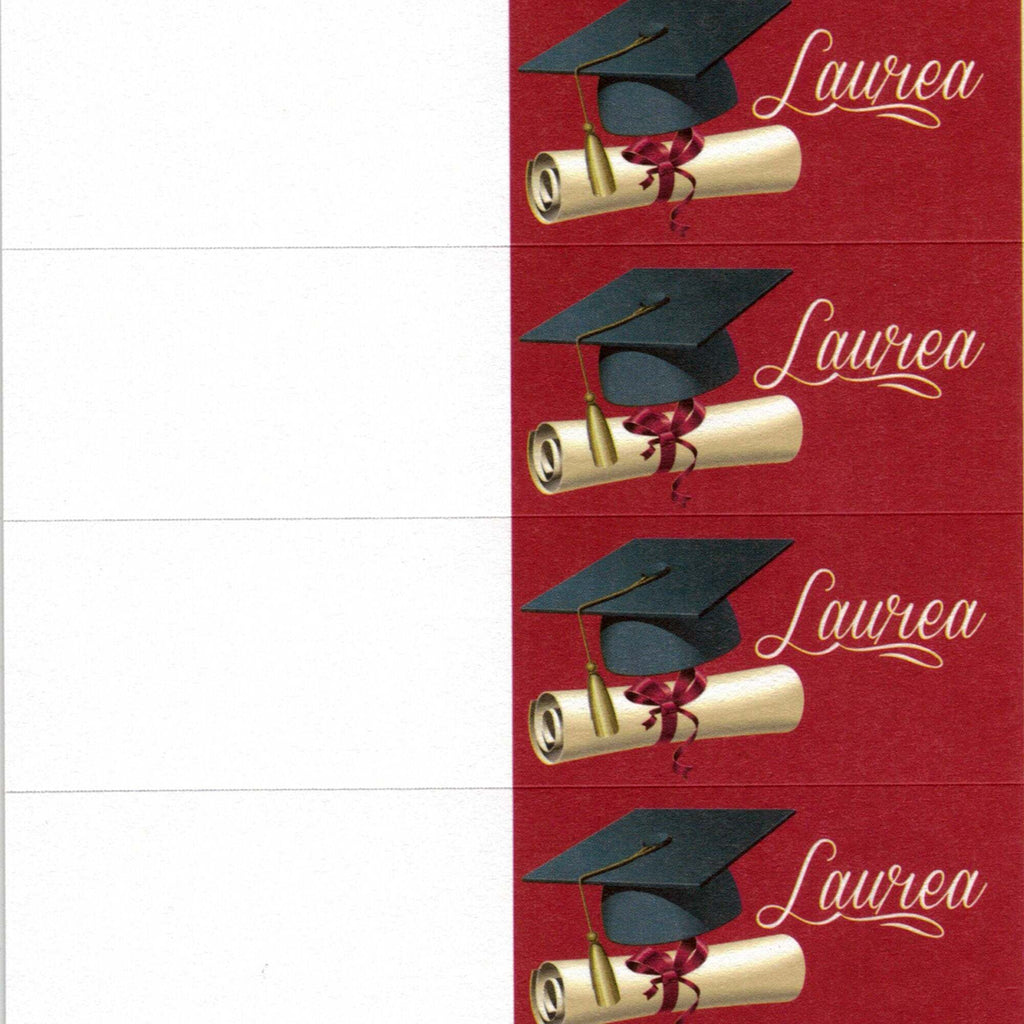 50 Bigliettini Bomboniera Laurea A Forma Di Pergamena – Pretagliati, Non Personalizzati – Ideali Per Confetti E Fai Da Te