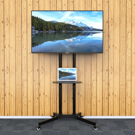 Carrello Supporto Pavimento Porta TV LCD/LED/Plasma 30''-65'' Mensola