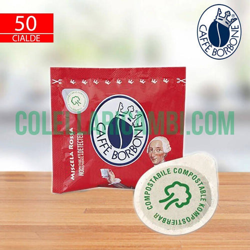 50 Cialde Caffè Borbone Miscela Rossa Ese 44mm
