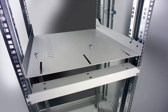 Mensola per Rack 19'' 600 mm 2U Nera 4 punti