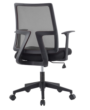 Sedia da Ufficio con Seduta Imbottita e Schienale in Tessuto High Tech