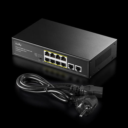 Switch PoE+ 10/100M 8 Porte con 2 Porte Uplink, FS1010PG