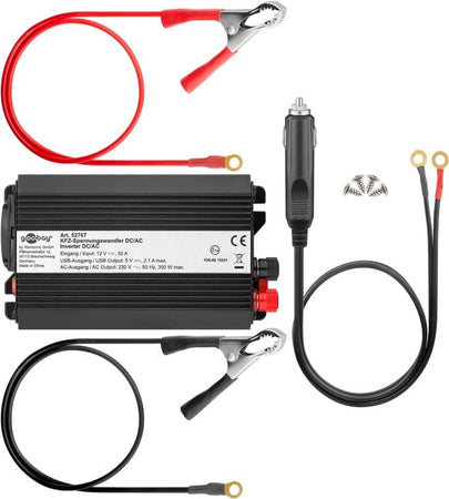 Alimentatore da Auto DC/AC 300W da 12V a 230V con porta USB