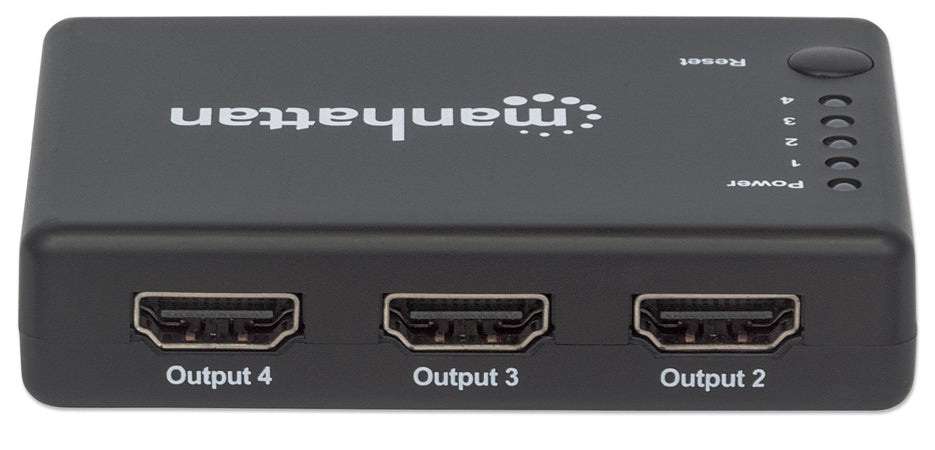 Splitter HDMI 4K UHD 3D con LED 4 vie