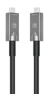 Cavo Ottico Attivo Dati e Video USB 3.2 Gen 2 USB-C M/M Fibra Ottica 4K 10 m