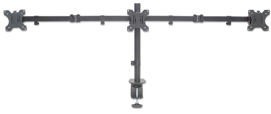Supporto da Scrivania per 3 Monitor 13-27'' con Morsetto