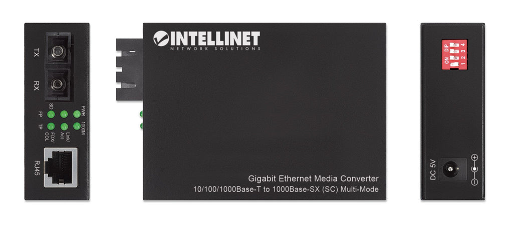 Gigabit Ethernet Media Converter Fibra SC Multimodale