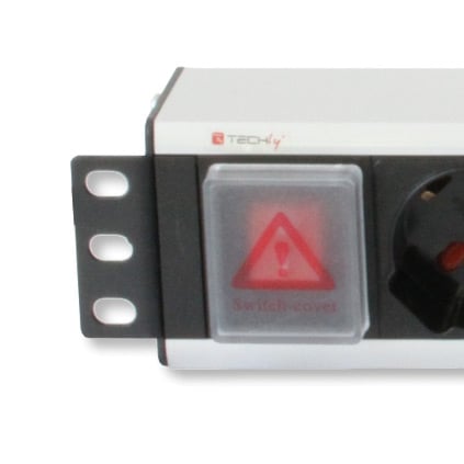 Multipresa 8 Posti da Rack 19'' con Interruttore Spina Italiana Cavo 3 metri 1,5U