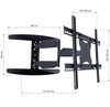 Supporto a Muro Ultra Slim per TV LED LCD 40-65'' Full Motion Nero