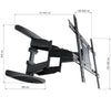 Supporto a Muro Ultra Slim per TV LED LCD 40-80'' Full Motion Nero