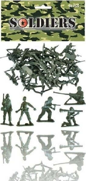 50-Soldati-Soldatini-Militari-Plastica-Guerra-Bambini-Bimbi-Eta'-3+-Anni