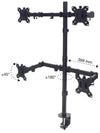 Supporto da Scrivania per 4 Monitor 13-32'' con Morsetto