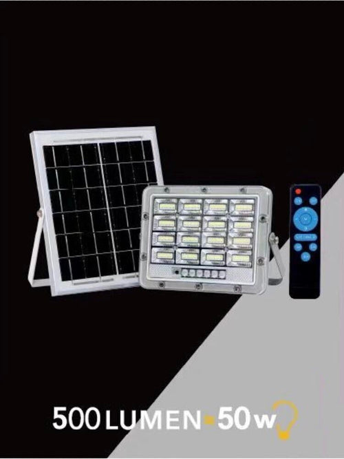 50 W Faro Led Pannello Solare Ricaricabile Illuminatore Luce Bianca Telecomando Universo