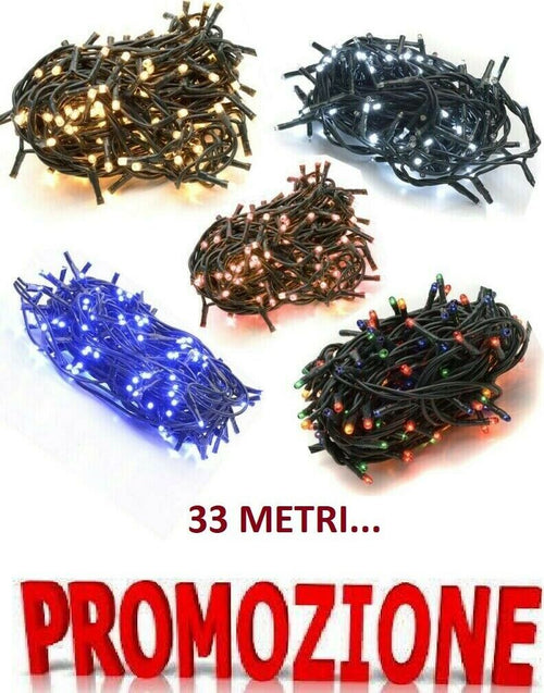 500-LED-LUCI-DI-NATALE-33-METRI-BIANCO-CALDO-FREDDO-BLU-ROSSO-COLORATO-ALBERO