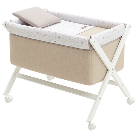 Culla X Di Legno Une Greeny Beige/Bianco 55X87X74 Cm