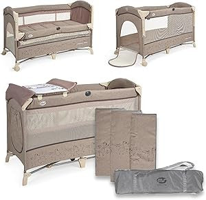 MS - Lettino da campeggio Fianco Letto Oxford Beige