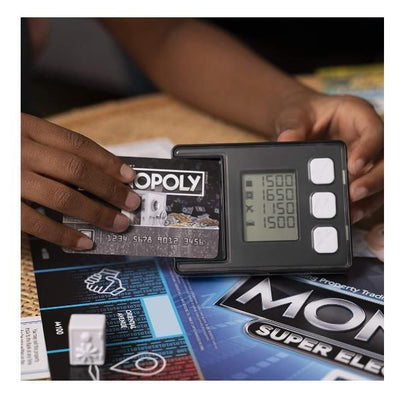 Monopoly super electronic banking, gioco da tavolo, banca elettronica senza contanti, dagli 8 anni in su - E8978103