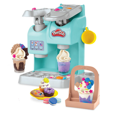 Play-doh kitchen creations la caffetteria super colorata di , playset con 20 accessori e 8 vasetti di pasta modellabile atossica, per bambini dai 3 anni in su - F58365L0