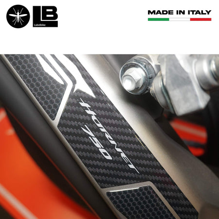 Adesivo resinato 3D Protezione marmitta moto compatibile con Honda Hornet 2023-2024