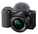 Sony α alpha zv-e10l - mirrorless vlog ad ottiche intercambiabili, sensore aps-c e obiettivo power zoom 16-50mm f / 3.5-5.6 (schermo ad angolazione variabile per vlog, video 4k, real-time eye autofocus) - ZVE10LBDI