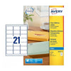 Etichette poliestere trasparenti opache avery quickpeel? 63,5x38,1 mm - 21 et/foglio - inkjet conf. 25 ff j8560-25 - 101867
