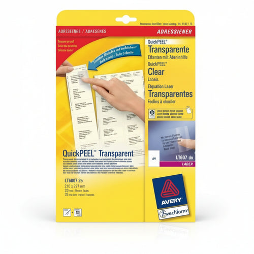 Etich trasparenti 210 x 297 singolo - 101866