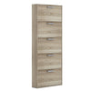 Scarpiera slim in legno 5 ante ripiani rovere naturale h 164 cm da interno