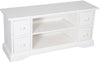 Biscottini Mobile TV Country Biscottini legno tiglio bianco anticato 129x40x60 Made in