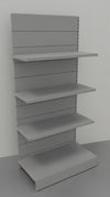 Modulo aggiuntivo scaffale verniciato alluminio per negozio di cm. 97x50x200h