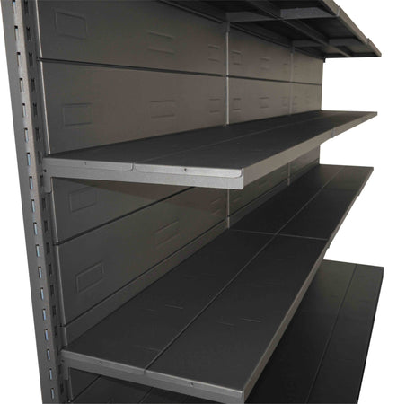 Modulo aggiuntivo scaffale verniciato nero ghisa di cm. 100x50x200h